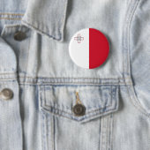 Maltaanse vlag ronde button 5,7 cm (In situ)