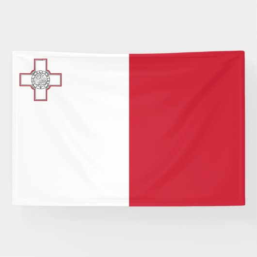 Maltaanse vlag spandoek (Horizontaal)