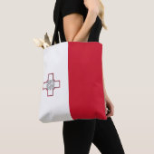 Maltaanse vlag tote bag (Dichtbij)