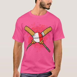 Maltai cricket racket en bal vlag van Maltai T-shirt