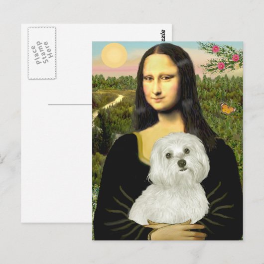 Maltees 11 - Mona Lisa Briefkaart (Voorkant / Achterkant)