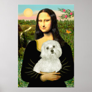 Maltees 11 - Mona Lisa Poster