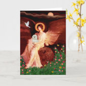 Maltees 11 - Seated Angel Kaart (Gele Bloem)