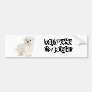 Maltees aan boord bumpersticker