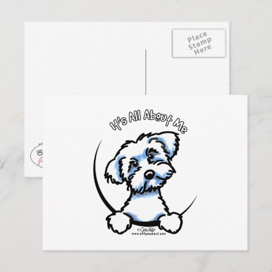 Maltees alles over mij briefkaart (Voorkant / Achterkant)