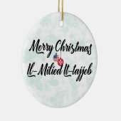 Maltees-American Bilingual Holiday Decoration Keramisch Ornament (Rechts)