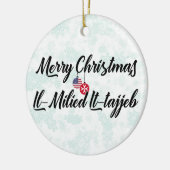 Maltees-American Bilingual Holiday Decoration Keramisch Ornament (Links)