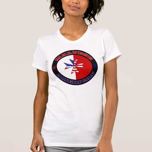 Maltees American Cross Ensign, Malta T-shirt (Voorkant)