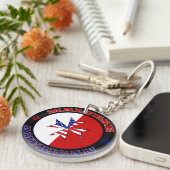 Maltees American Cross Ensign Matla Sleutelhanger (Voorkant Rechts)