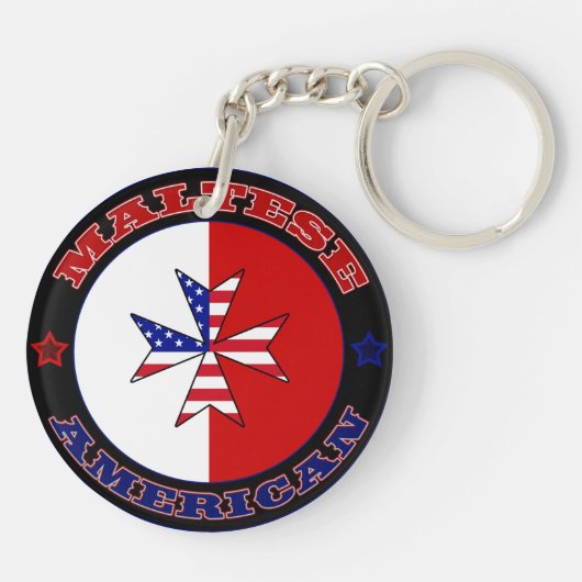 Maltees American Cross Ensign Matla Sleutelhanger (Achterkant)