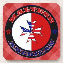 Maltees American Cross Ensign Onderzetter Set