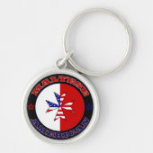 Maltees American Cross Ensign Sleutelhanger (Voorkant)
