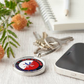 Maltees American Cross Ensign Sleutelhanger (Zijkant)