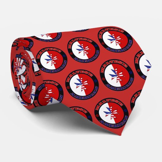 Maltees American Cross Ensign Stropdas (Opgerold)