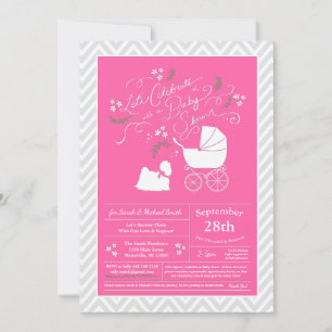 Maltees Baby shower Roze meisje Kaart