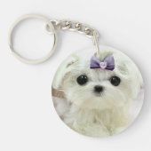 Maltees Baby Sleutelhanger (Voorkant)
