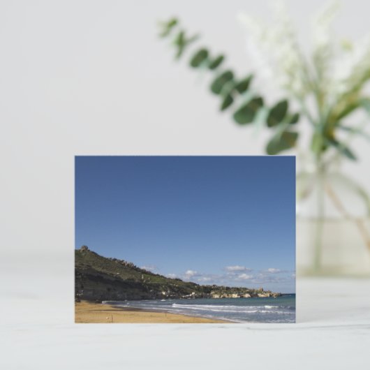 Maltees Beach Briefkaart (Staand voorkant)