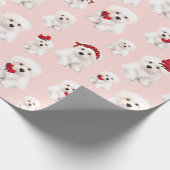 Maltees, Bolonka-patroon Cadeaupapier (Hoek)