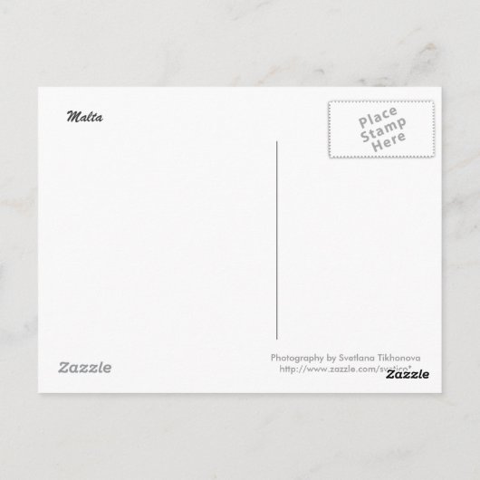 Maltees Briefkaart (Achterkant)