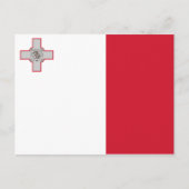 Maltees Briefkaart van de vlag van Malta (Voorkant)