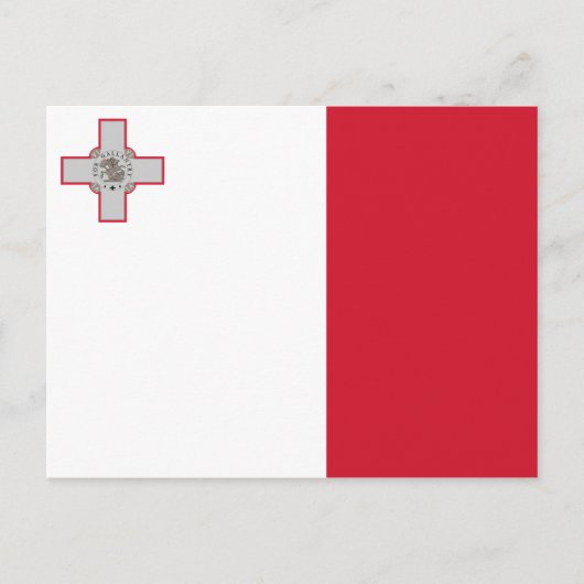 Maltees Briefkaart van de vlag van Malta (Voorkant)