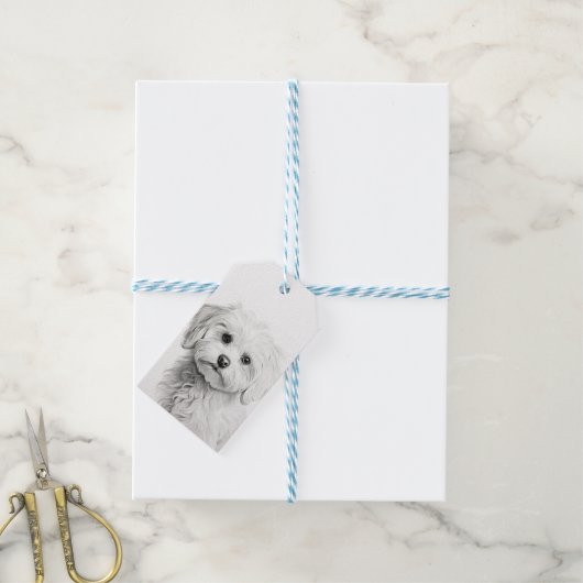  Maltees Cadeaulabel (Met Touw)