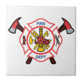 Maltees Cross Fire Dept Tegeltje (Voorkant)