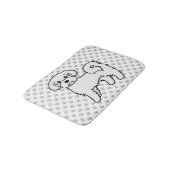 Maltees Cute Cartoon Dog Illustratie Badmat (Gekanteld)