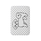 Maltees Cute Cartoon Dog Illustratie Badmat (Voorkant Verticaal)