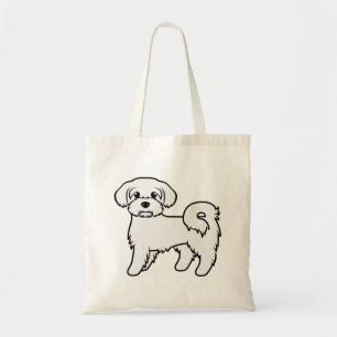 Maltees Cute Cartoon Dog Illustratie Tote Bag