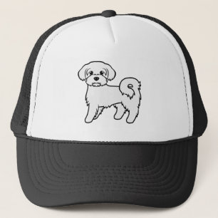 Maltees Cute Cartoon Dog Illustratie Trucker Pet
