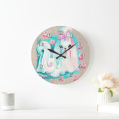 Maltees Cute Puppy Dog Grote Klok (Huis)