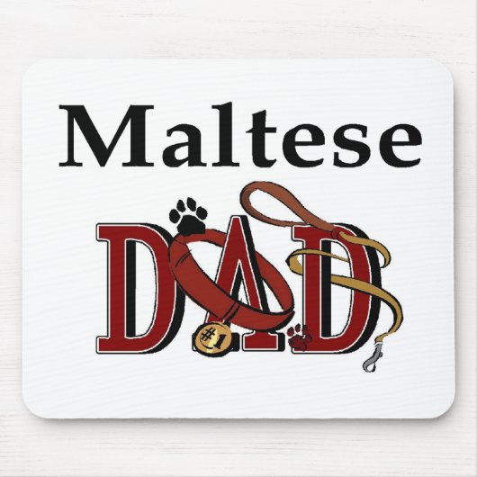 Maltees Dad Gifts Muismat (Voorkant)