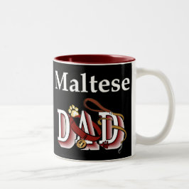 Maltees Dad Gifts Tweekleurige Koffiemok