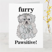 Maltees Dog Pet Animal Kaart (Gele Bloem)