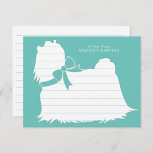 Maltees Dog Puppy Long Hair Bedankkaart