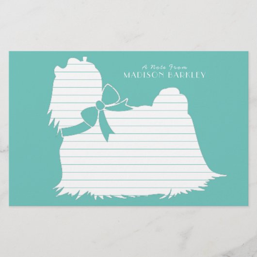 Maltees Dog Puppy Long Hair Briefpapier (Voorkant)