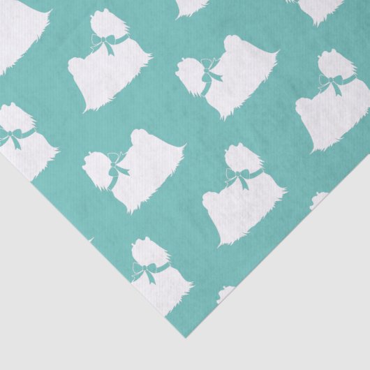 Maltees Dog Puppy Long Hair Tissuepapier (Detail)