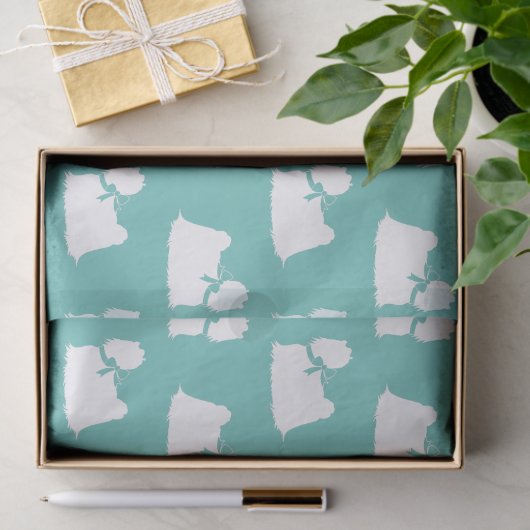 Maltees Dog Puppy Long Hair Tissuepapier (Geschenk)