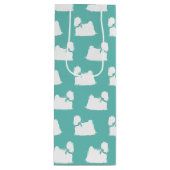 Maltees Dog Puppy Long Hair Wijn Cadeautas (Voorkant)