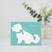 Maltees Dog Puppy Short Hair Teddy Bear Bedankkaart (Staand voorkant)