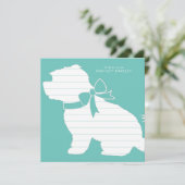 Maltees Dog Puppy Short Hair Teddy Bear Bedankkaart (Staand voorkant)