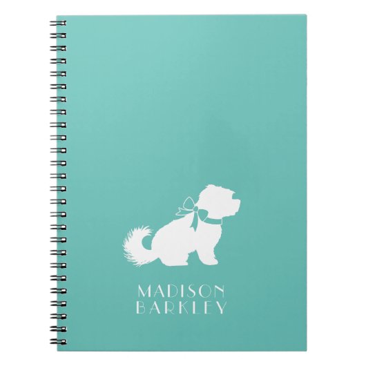 Maltees Dog Puppy Short Hair Teddy Bear Notitieboek (Voorkant)