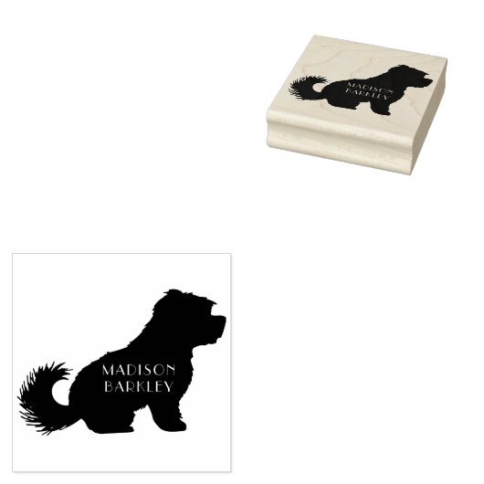 Maltees Dog Puppy Short Hair Teddy Bear Rubberstempel (Gestempeld)