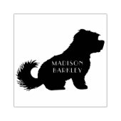 Maltees Dog Puppy Short Hair Teddy Bear Rubberstempel (Afrduk)