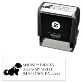 Maltees Dog Puppy Short Hair Teddy Bear Zelfinktende Stempel (In situ)