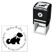 Maltees Dog Puppy Short Hair Teddy Bear Zelfinktende Stempel (In situ)