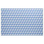 Maltees Dog Silhouette Pet Light Blue Stof (Fat Quarter)