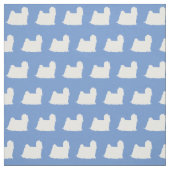 Maltees Dog Silhouette Pet Light Blue Stof (Swatch)