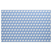 Maltees Dog Silhouette Pet Light Blue Stof (Fat Quarter)